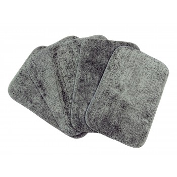 Market Fairy Door Mats Pack of 5 - Gray | Anti-Skid Microfiber Floor Mats for Home, Bathroom, Kitchen, Bedroom, Entrance | Soft, Super Absorbent, Washable & Quick Drying
